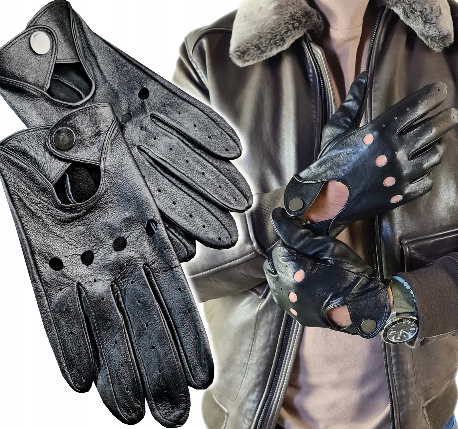 Rukavice - Distribúcia4you rukavice päť - Falggled Natural Leather R. XL - Pánsky produkt