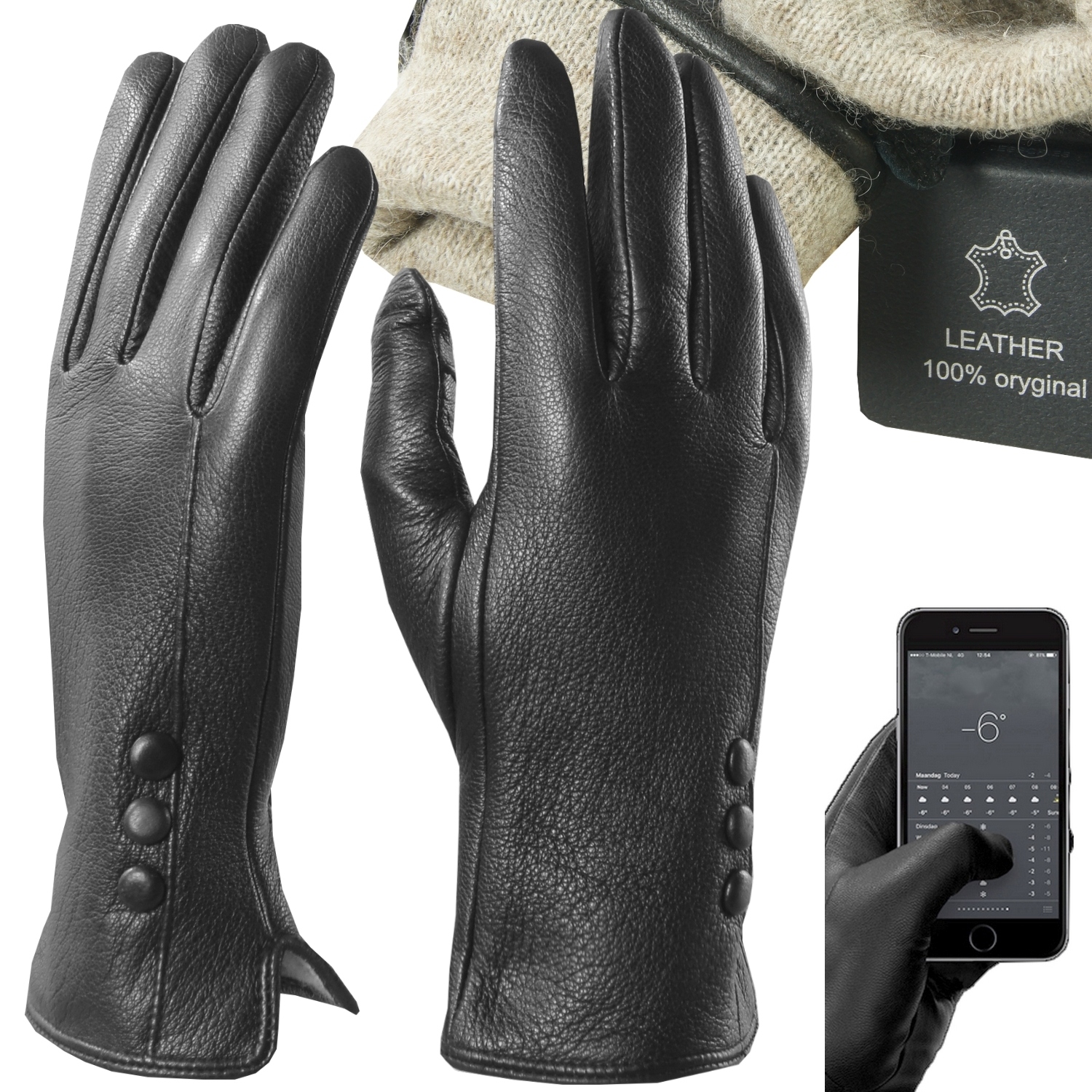 Rukavice - Distribúcia4you rukavice päť - Falggled Natural Leather R. XL - Dámsky produkt