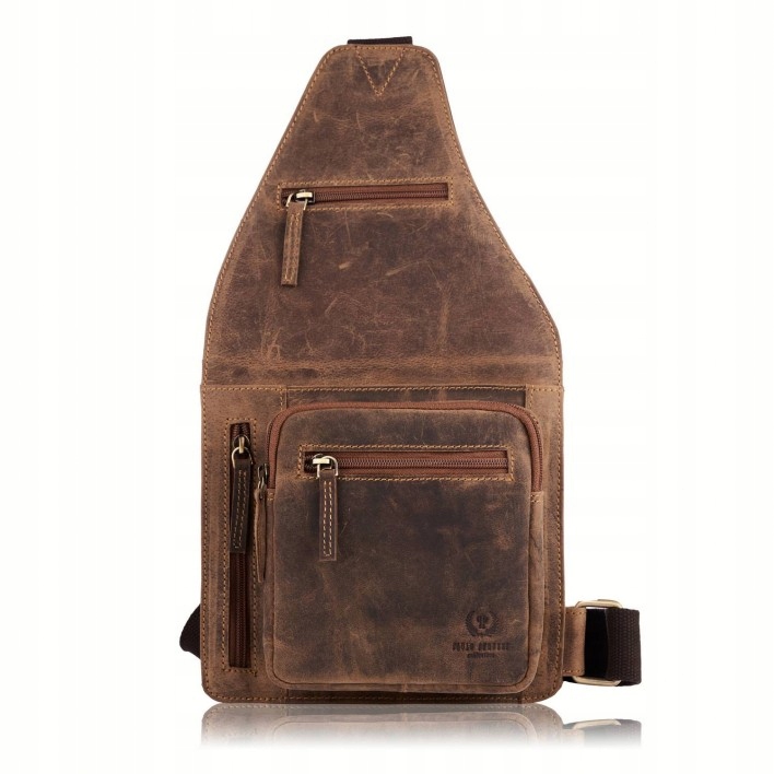 Kožený batoh pánsky bronzový vintage paolo peruzzi
