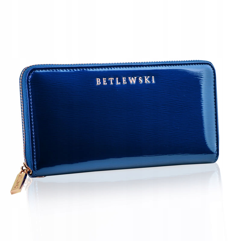 Peňaženka - Prírodná koža Betlewski Modrá koža modrá ZBD-BS-5297-Womens's Product