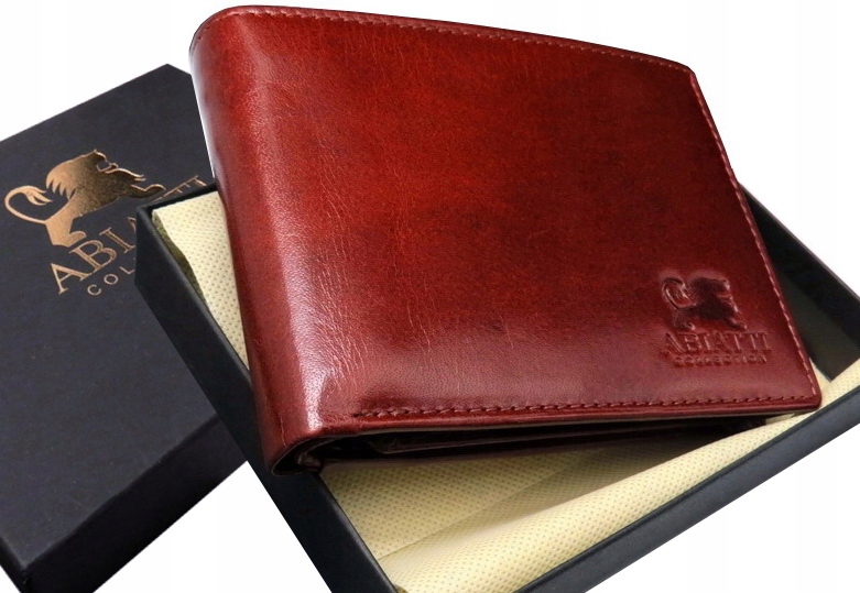 Peňaženka - ABIATTI WALLET PRÍRODNÁ Zŕta koža hnedá, čierna Abiatti A1 - Pánsky produkt