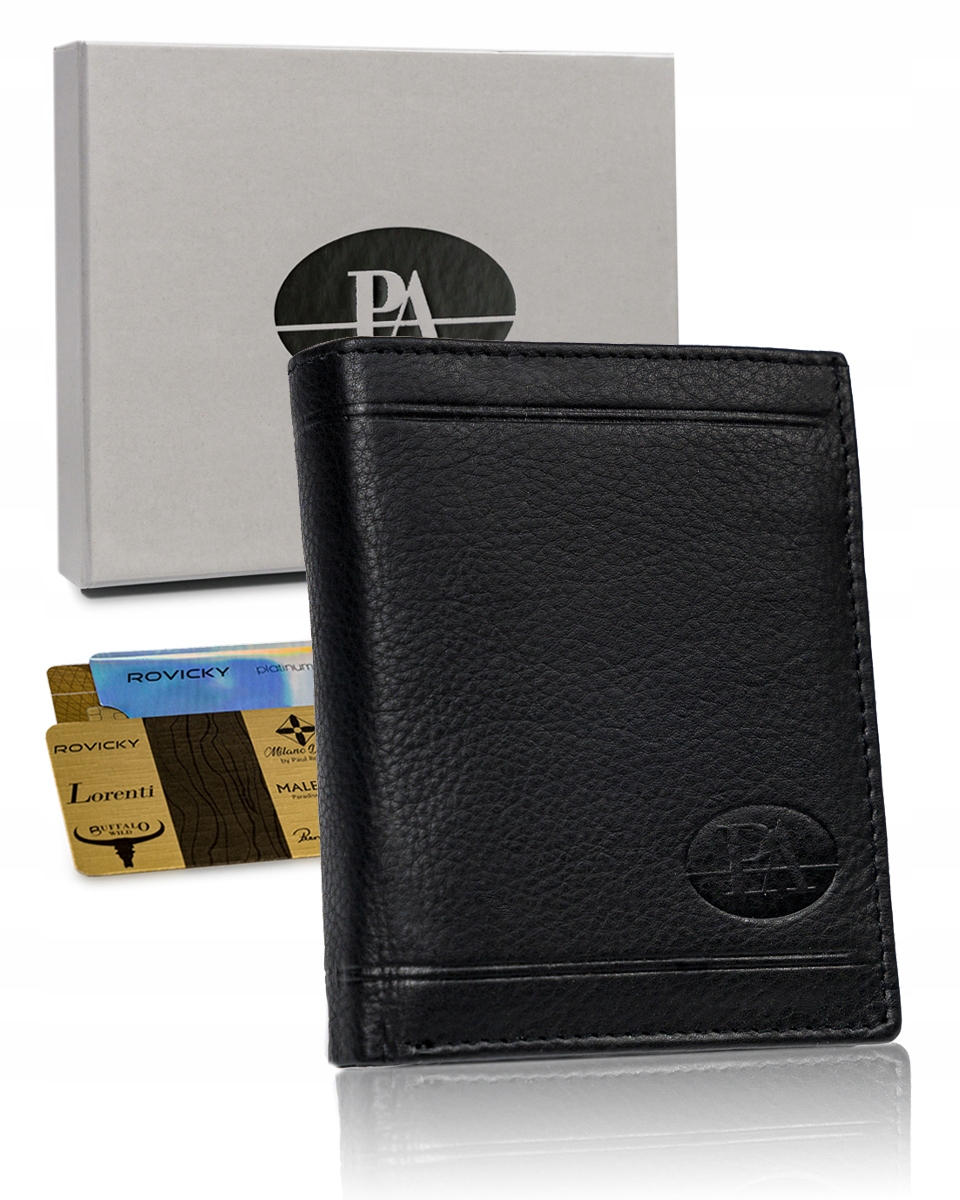 Peňaženka - Pierre Andreus Wallet Prírodná koža Čierna N27661 -Pak - Pánsky produkt