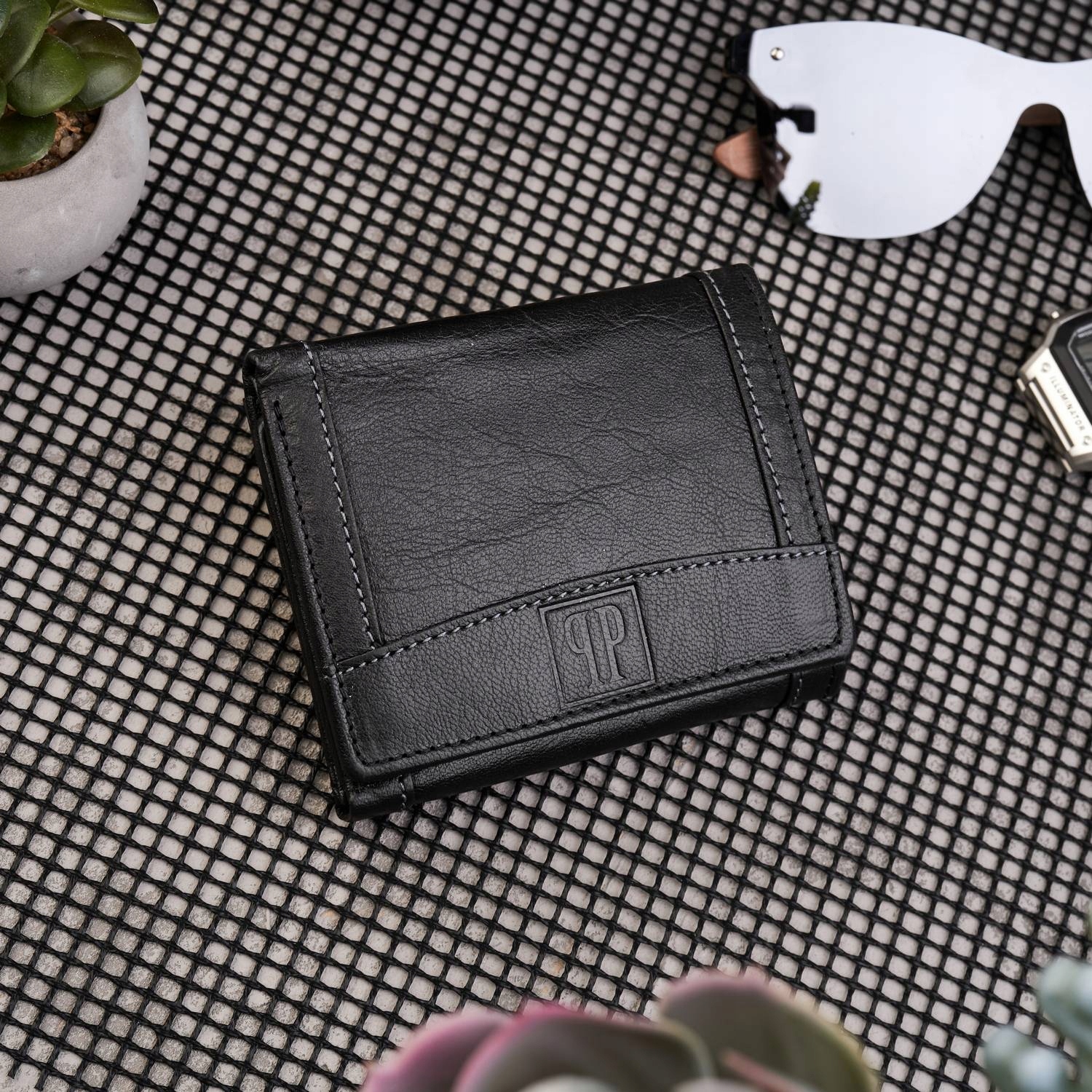 Peňaženka - Paolo Peruzzi peňaženka Prírodná koža Čierny produkt T-55-BL-Men