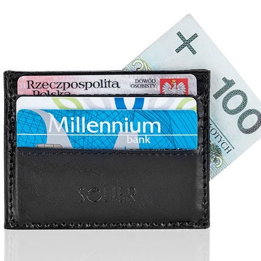 Peňaženka - SOLLIER BANKNOTE PRÍRODNÁ KOŽE Čierna pánska výrobok