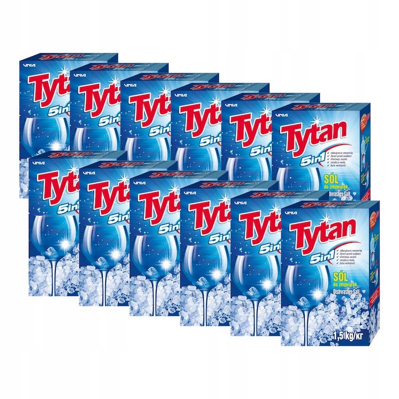 Soľ do umývačky riadu 5v1 TITANIUM 1,5kg 11ks + 1ks ZADARMO