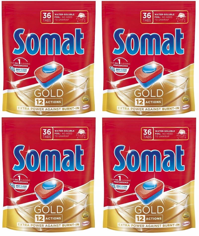 TABLETY umývačky riadu SOMAT GOLD 144 KS. MEGA PACK