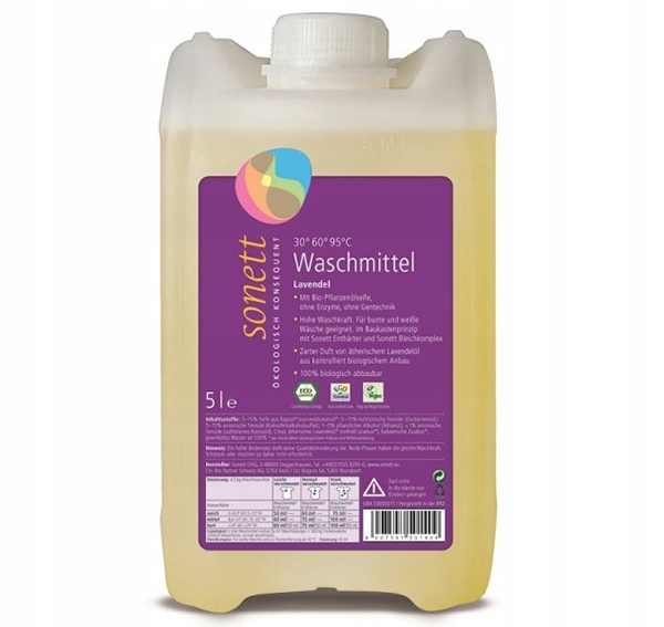 Prací gél - Sonette Eco Vegan Lavender Levanduľa Liquid 5L