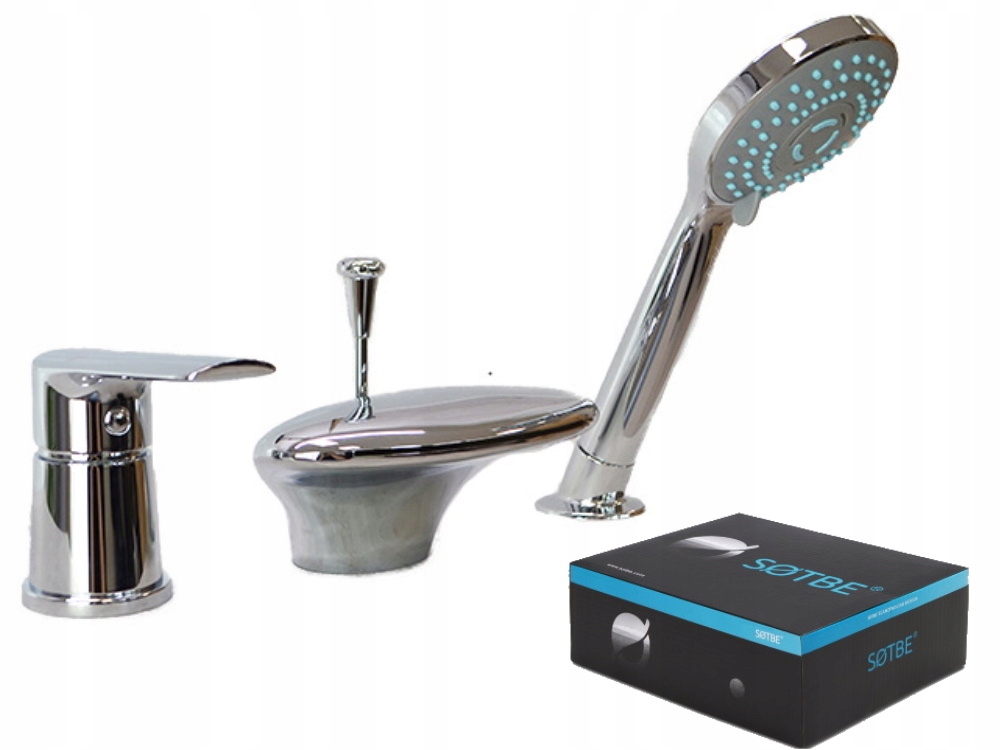 Sotbe Malselva 3-Torn Bathtub Chrome batéria