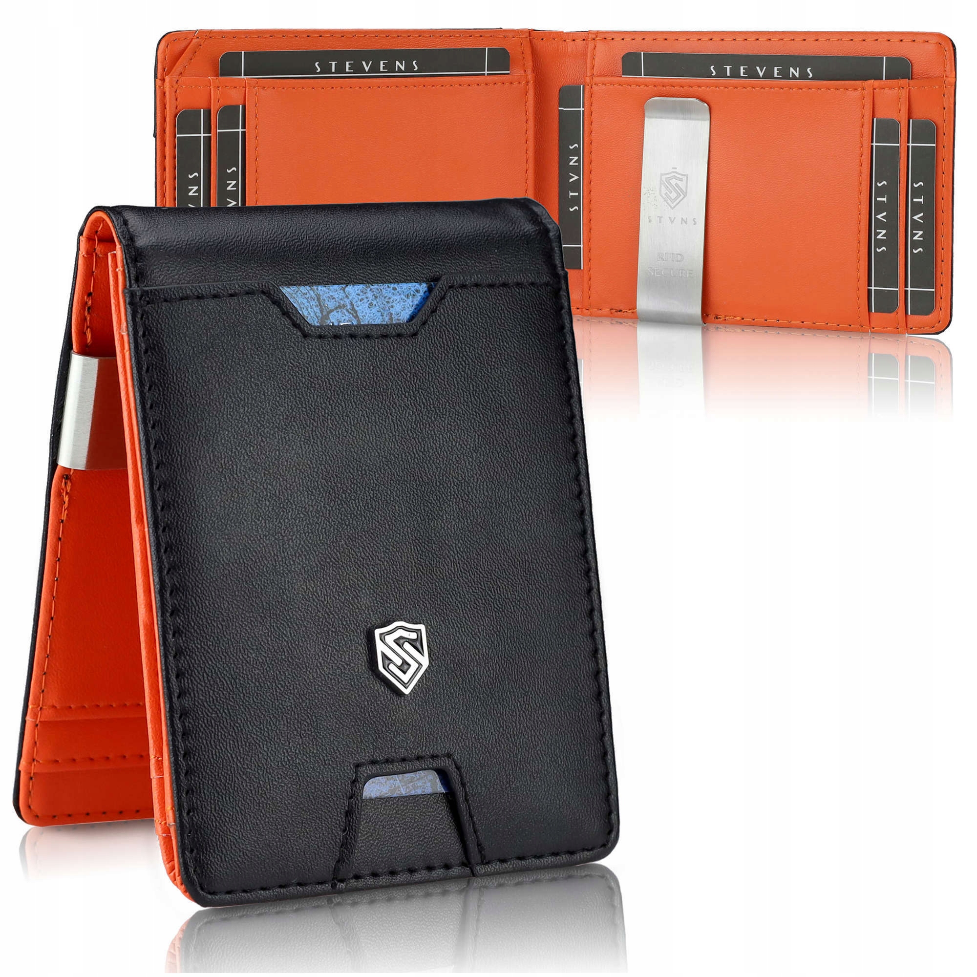 Peňaženka - Stevens Wallet Prírodná koža hnedá, čierna fe -02 blk/brn - unisex produkt