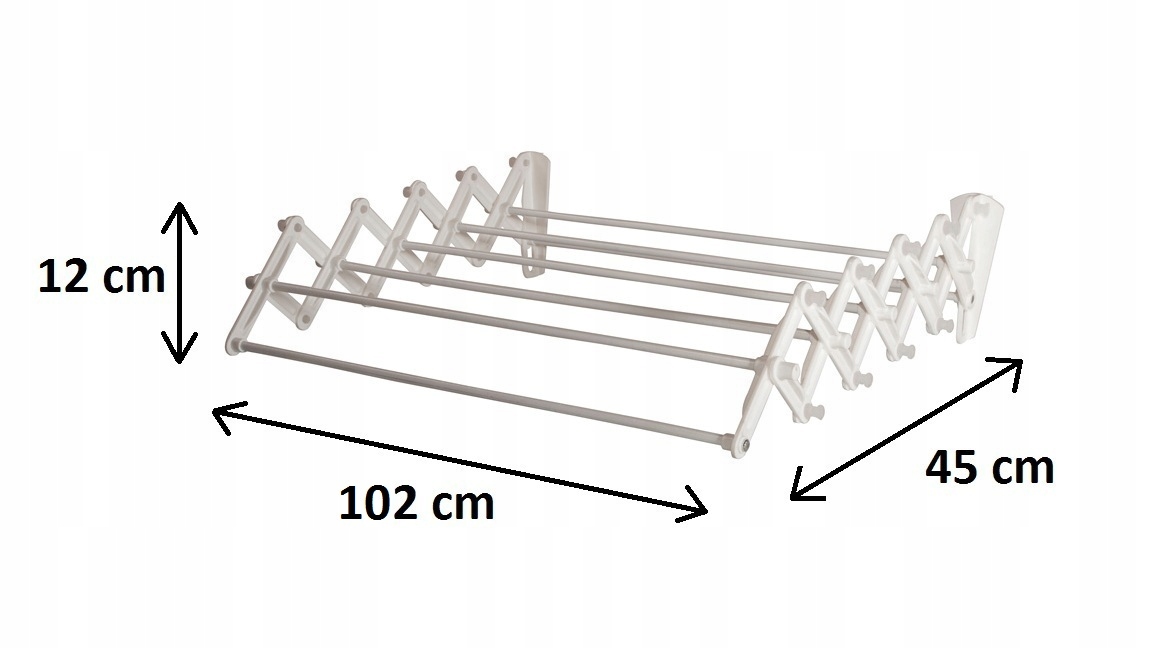 Skladacia šírka sušičky 100 cm práčovňa kúpeľňa