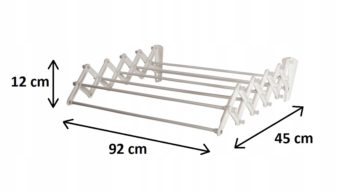 SKLÁDACÍ SUŠIČ ŠÍRKA 90 CM KÚPEĽŇA UMÝVANIE