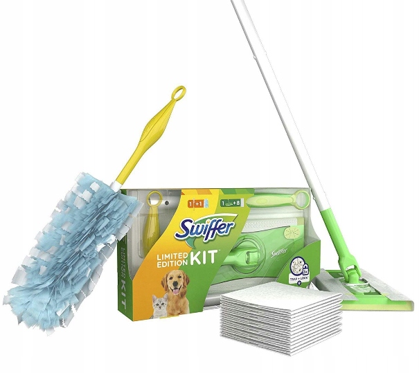 Swiffer mop set s metlou a suchým zásahom 8xwlays