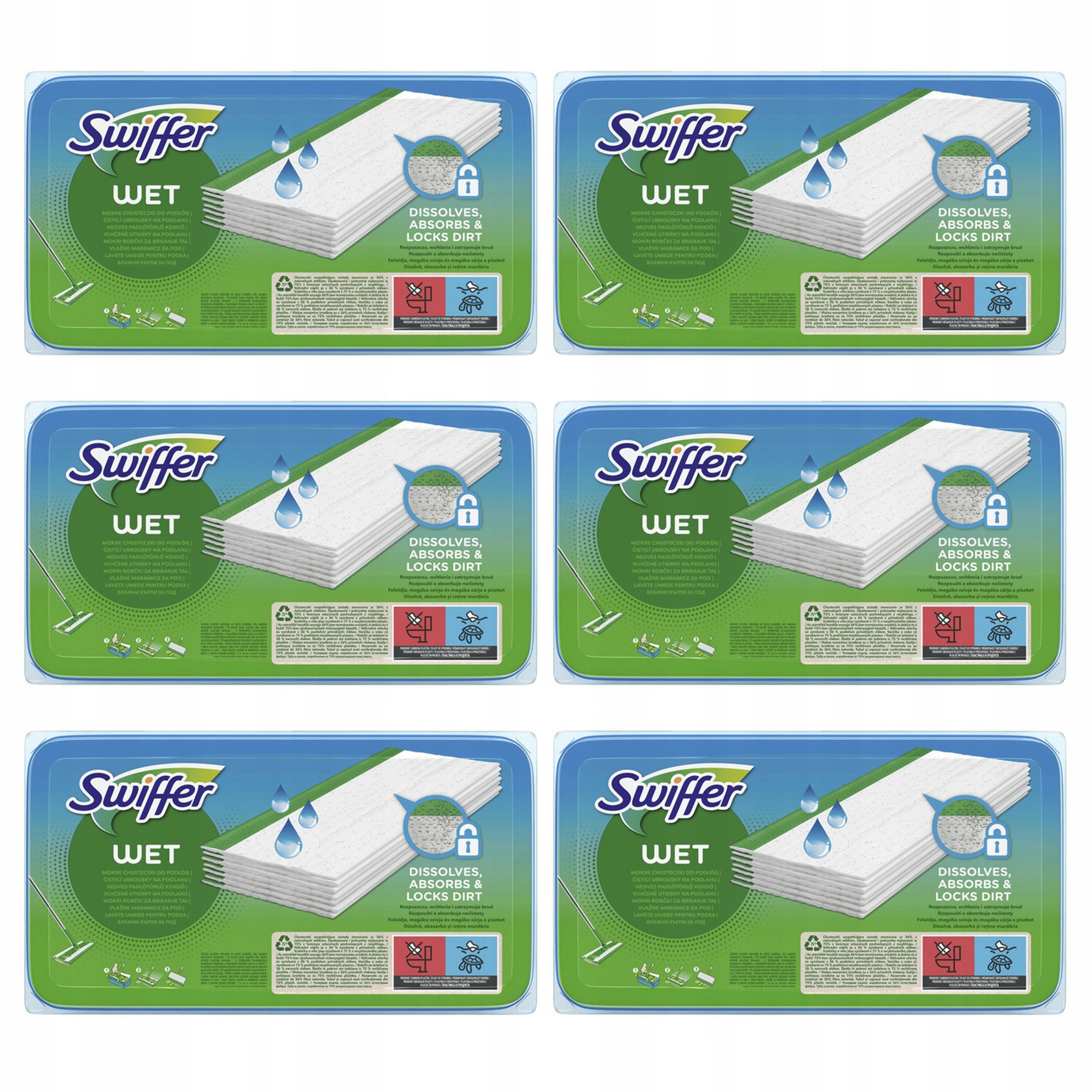 Swiffer mokré handry mopové kaziet 120 kusov
