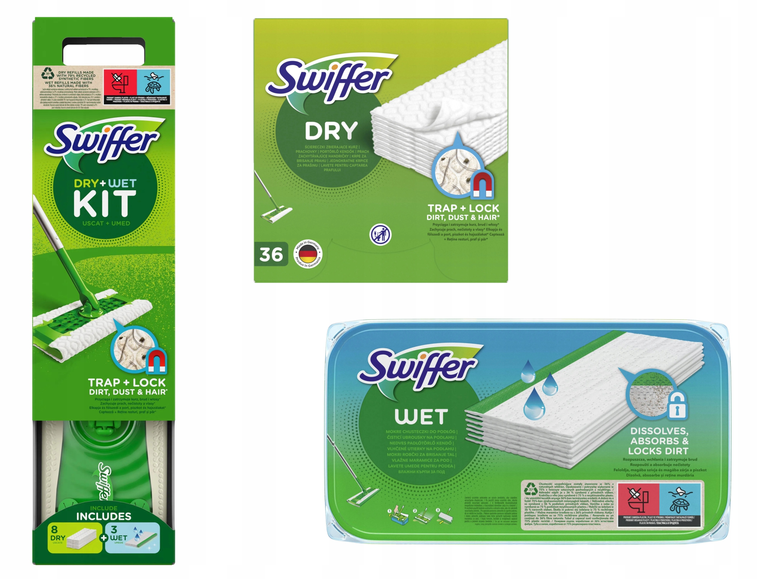 Swiffer Sweper Mop+Handsrs 44/suchý a 13/mokre