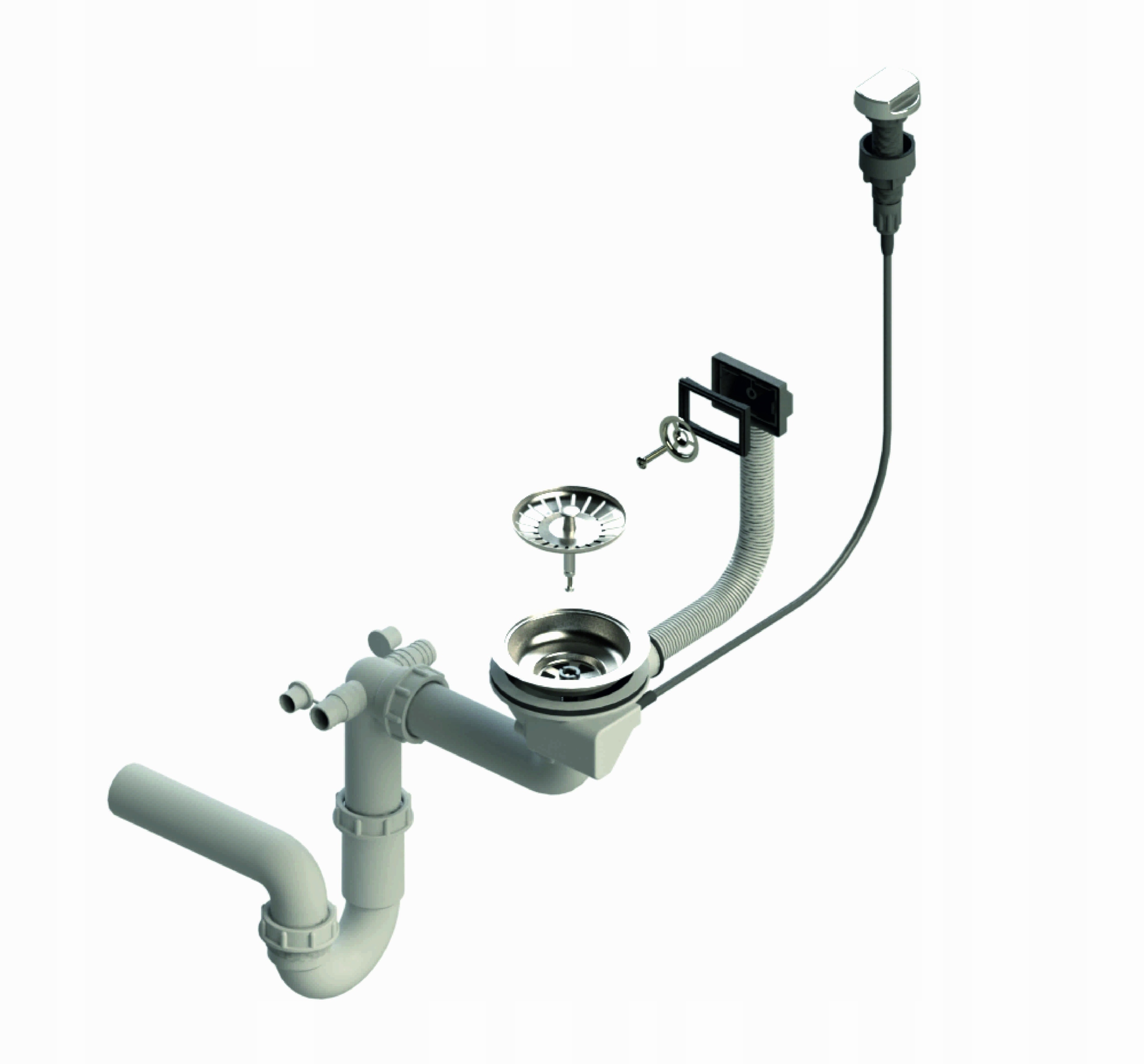 Kuchynská batéria - Single -Chamber Wall Stroj Siphon