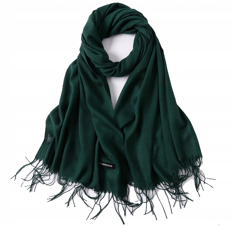 Šatka, sál - Cashmere šál šál fľaše zeleň