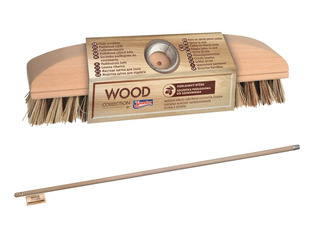 Spontex Wood+Kij Exkluzívna kefka