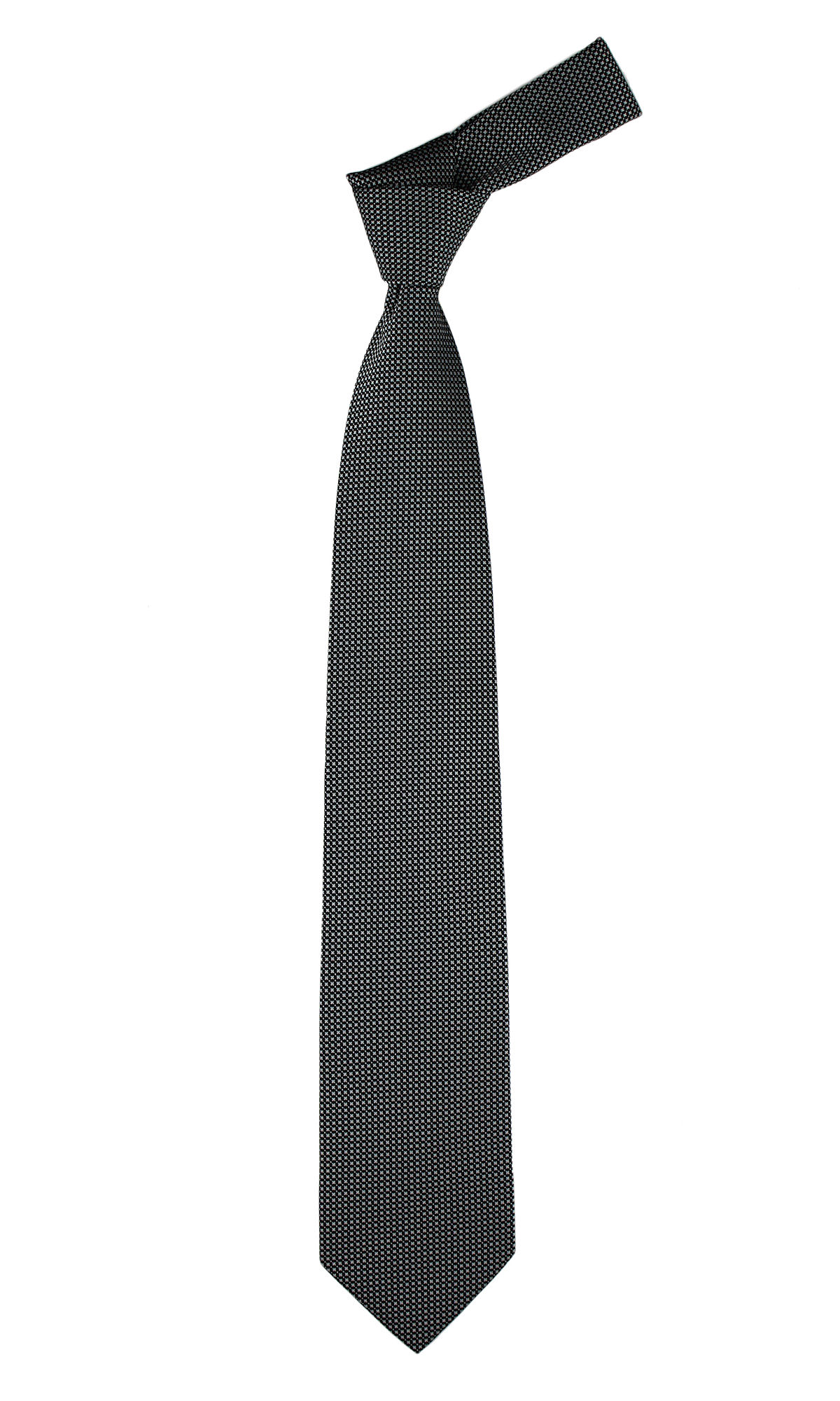 Tissino široký kravata, biely, čierny polyester