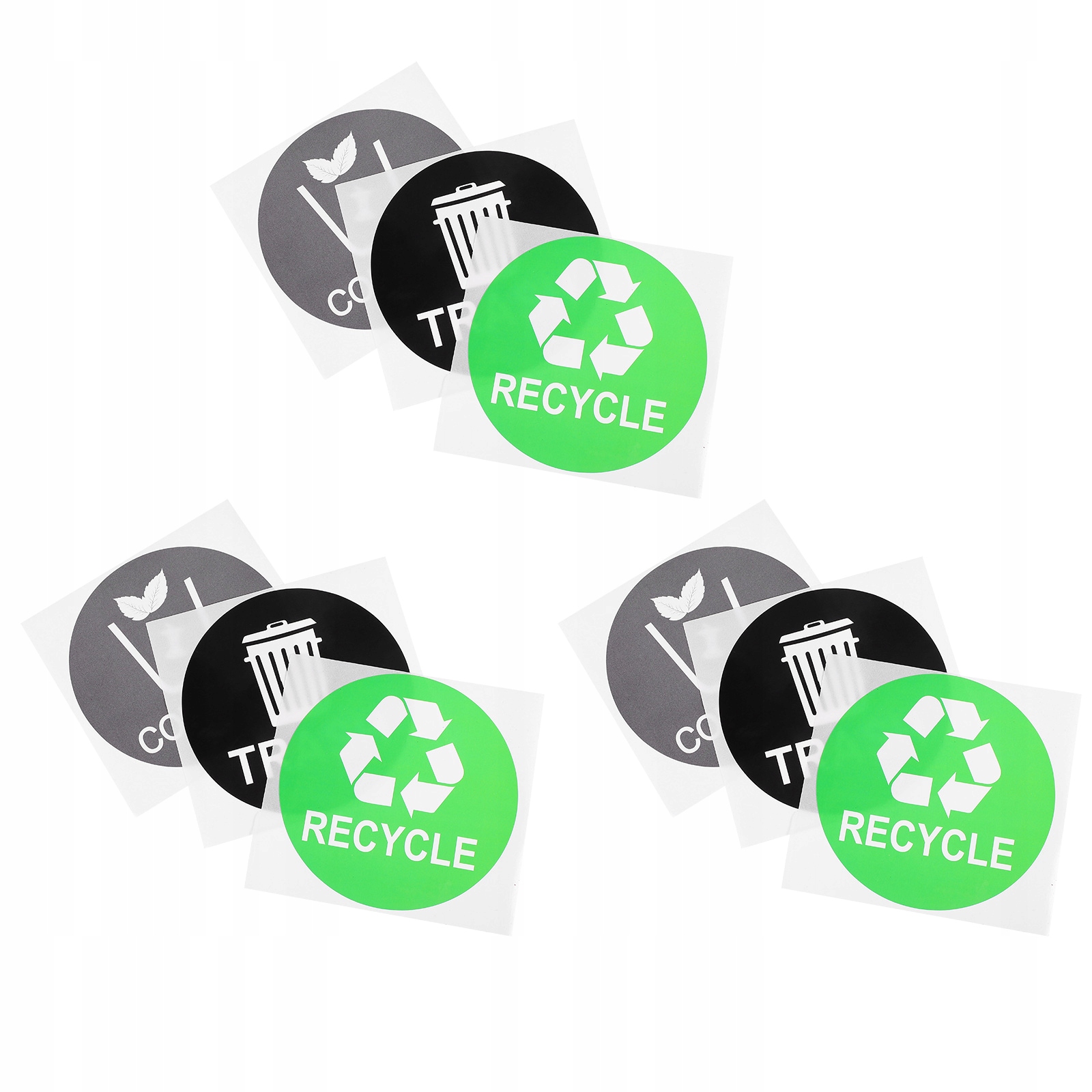 Kusy recyklujúce odpadky môžu vodotesné nálepka