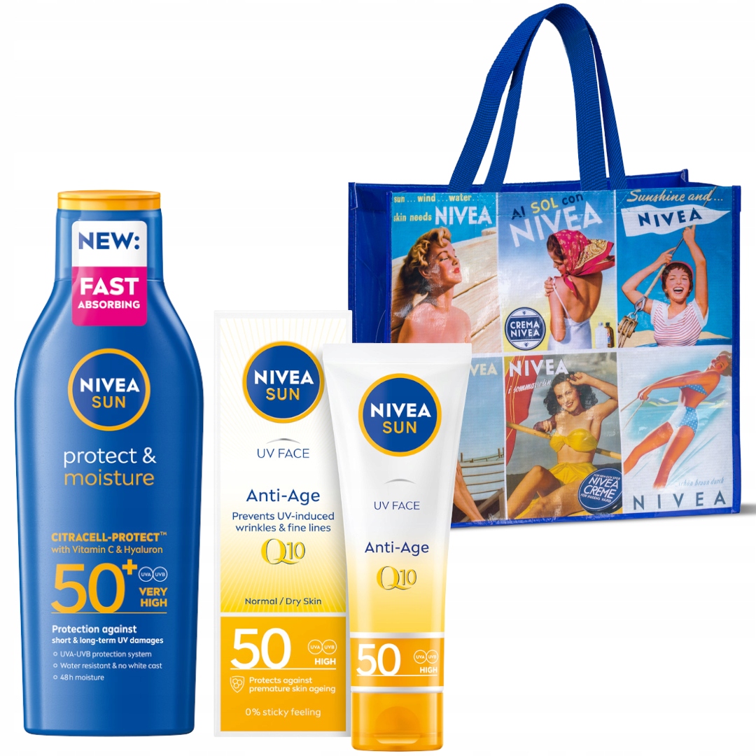 Nivea SUN Opaľovací krém na tvár proti vráskam SPF 50 50 ml