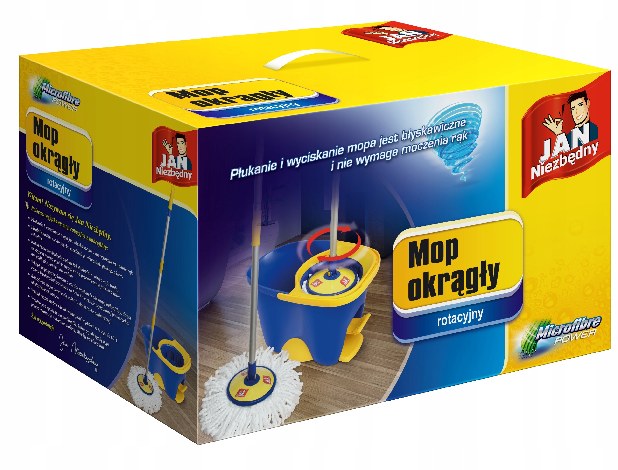 Sararantis Jan potrebný rotačný mop s vedierkou lodí
