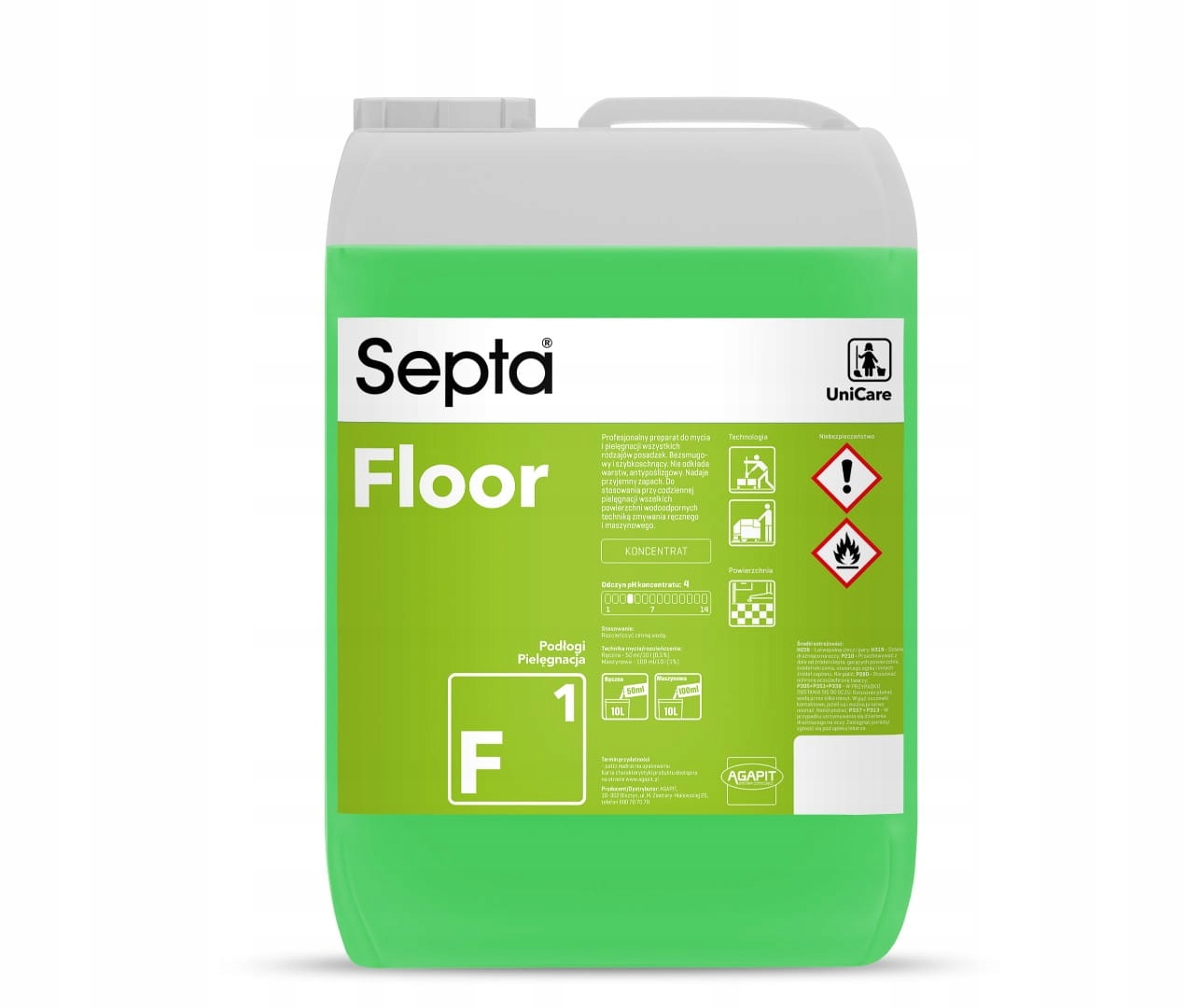 SEPTAFLOOR F1 umývanie terénu na podlahové umývanie podlahy 10L