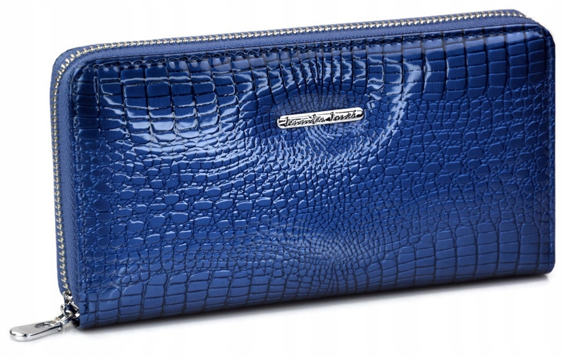 Peňaženka - Jennifer Jones Wallet Prírodná koža modrá 5247-2 - dámsky produkt
