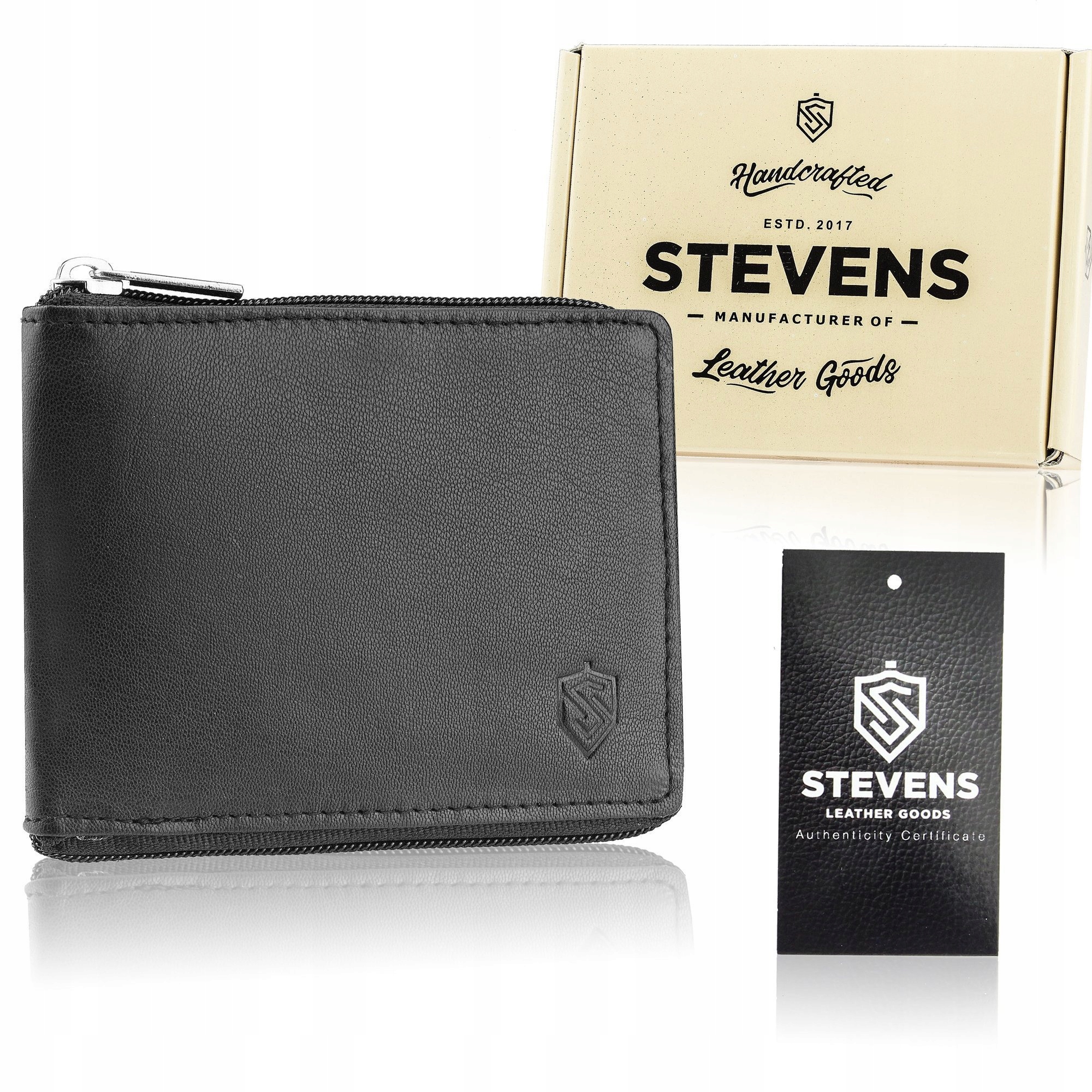 Peňaženka - Stevens Wallet Prírodná koža Čierna 8818 - Pánsky produkt