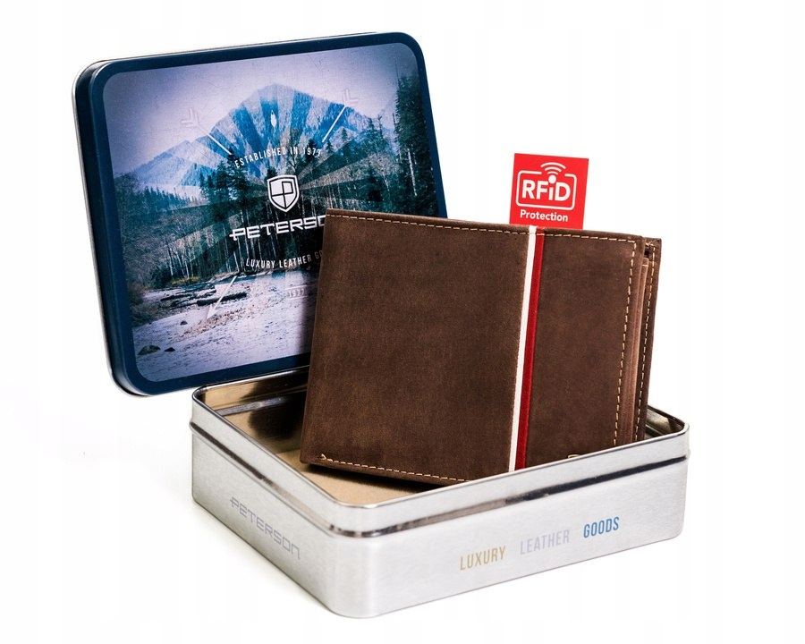 Peňaženka - Peterson Wallet Prírodná koža hnedá PTN 304p-01-5675 Hun-Men's Product
