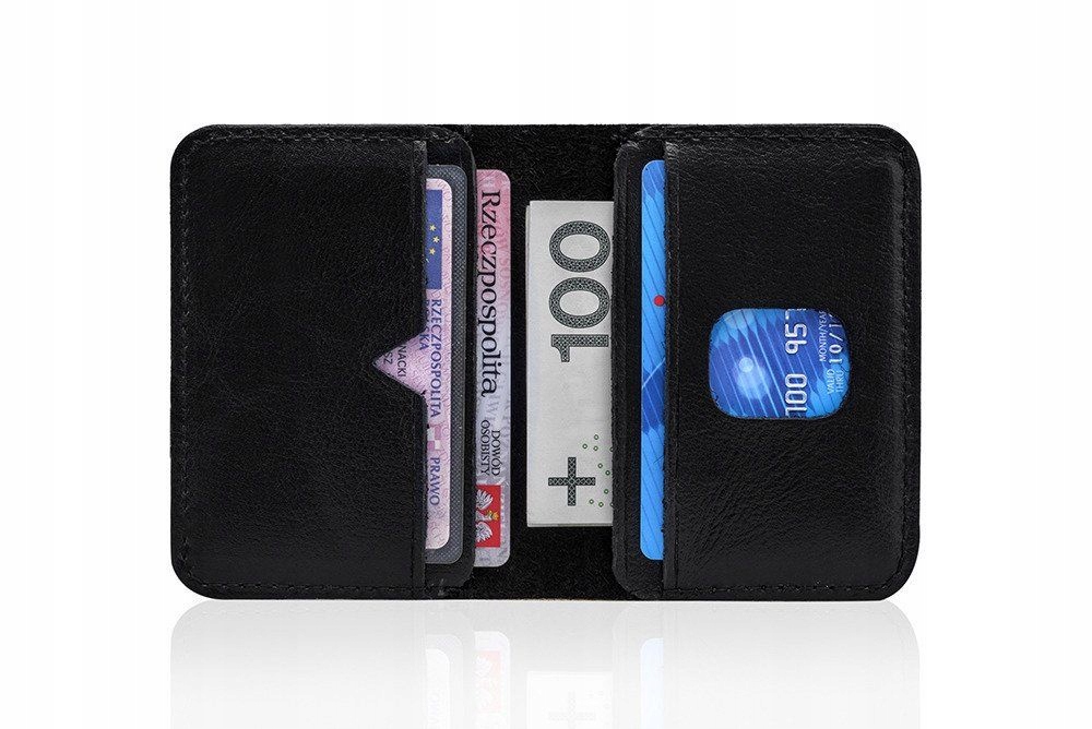 Peňaženka - SOLIER WALLET Prírodná koža čierna SW11 - Pánsky produkt