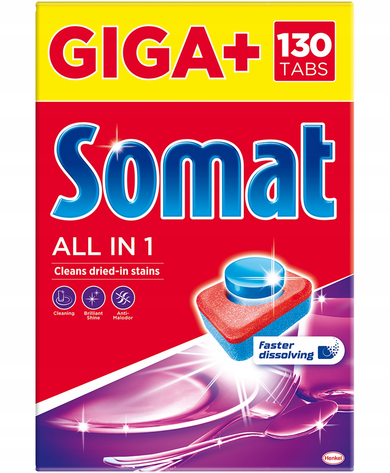 Somat všetky v 1 tabliet pre umývačku riadu GIGA + 130PC