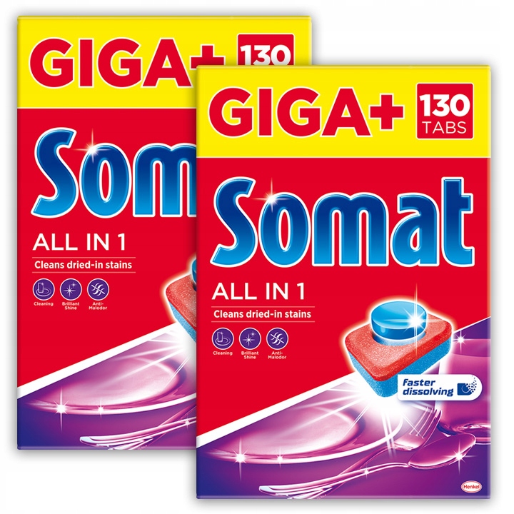 Somat všetky v jednej tabletách pre umývačku riadu GIGA + 260PC