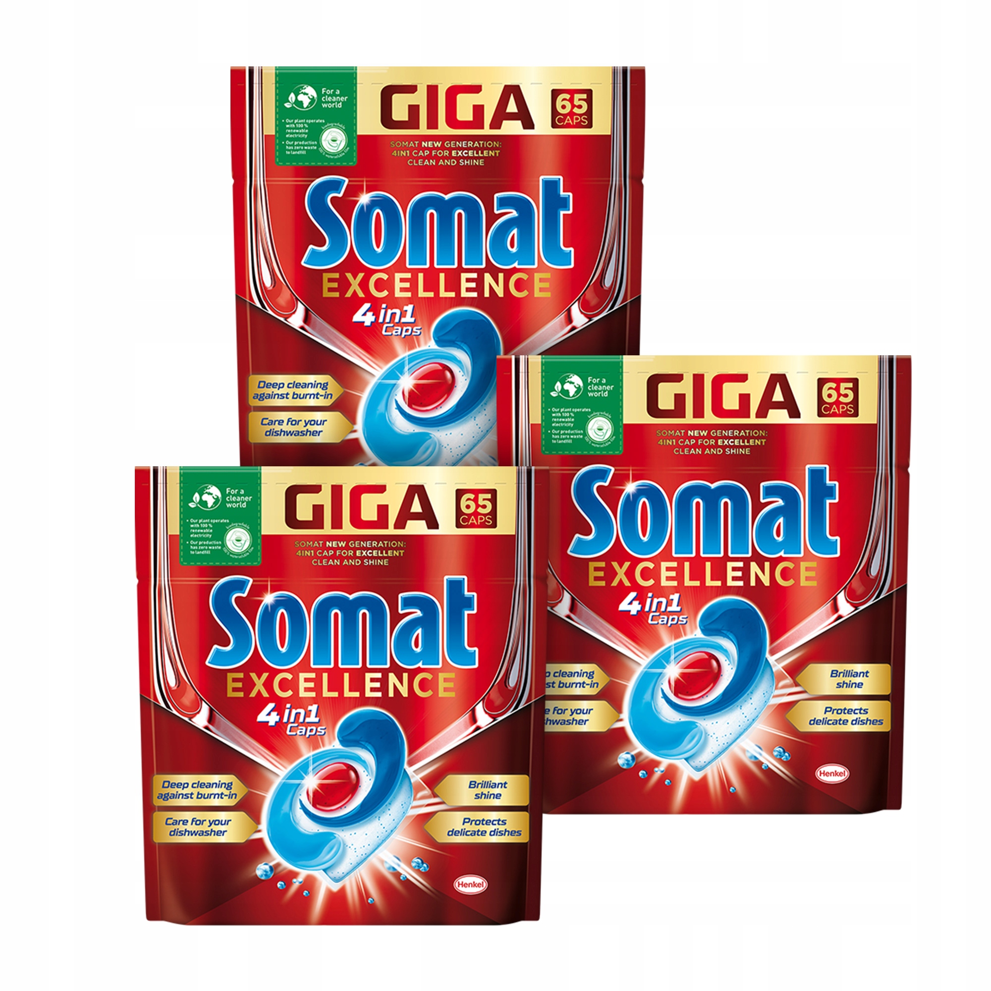 Kapsule do umývačky riadu Somat Excellence 3x65 ks.
