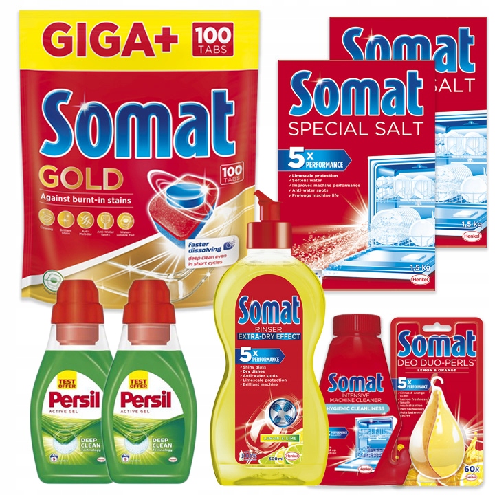 Somat Gold Giga + 100 produktov Umývačky riadu 6ks + ZADARMO