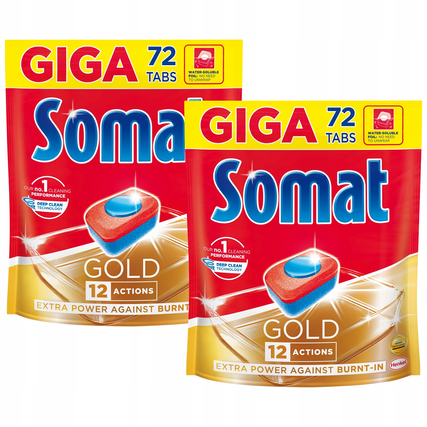 Somat Gold tablety pre umývačku riadu GIGA XXL 2x72 ks