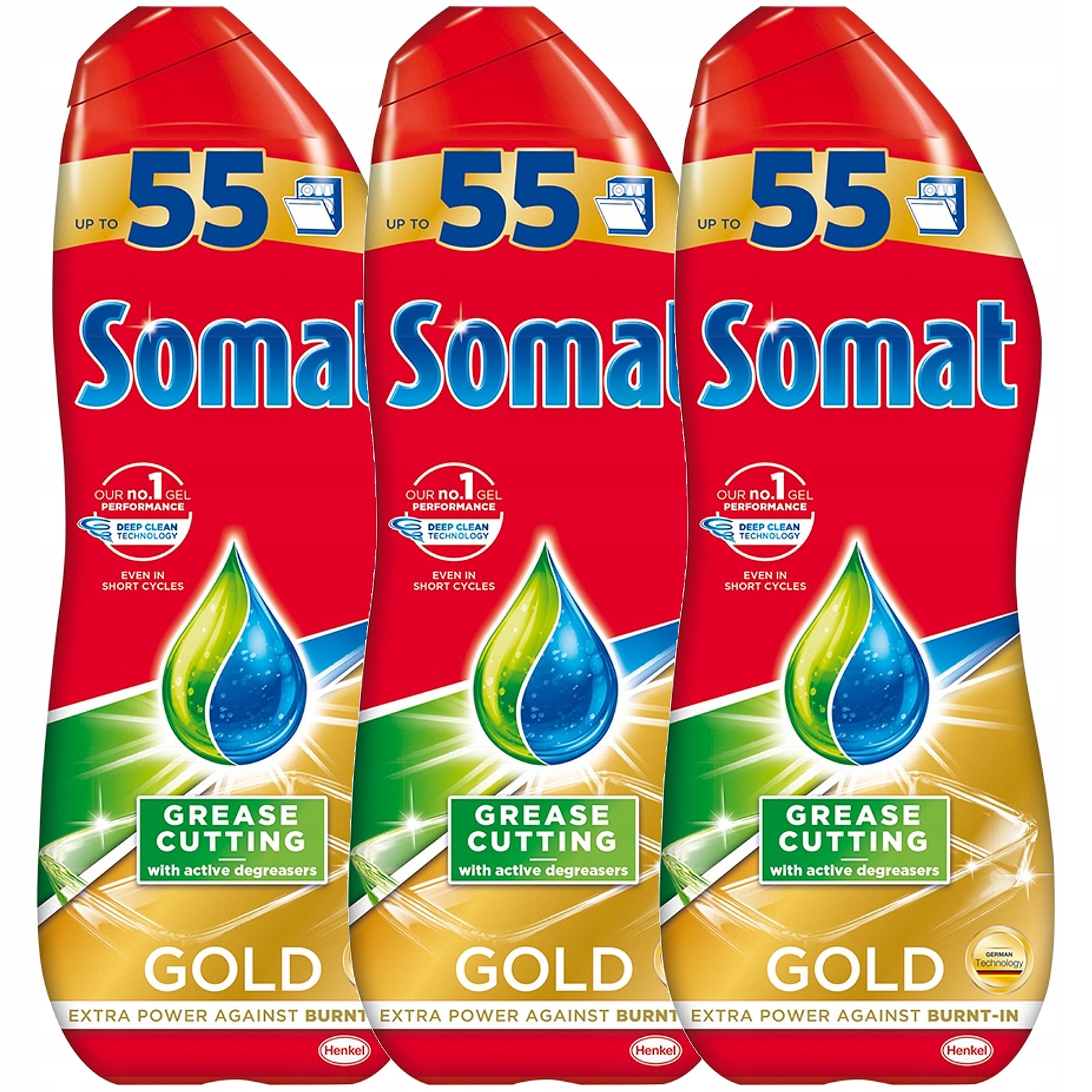 Somat Gold umývačka riadu gél 55 cyklov 3 x 990ml