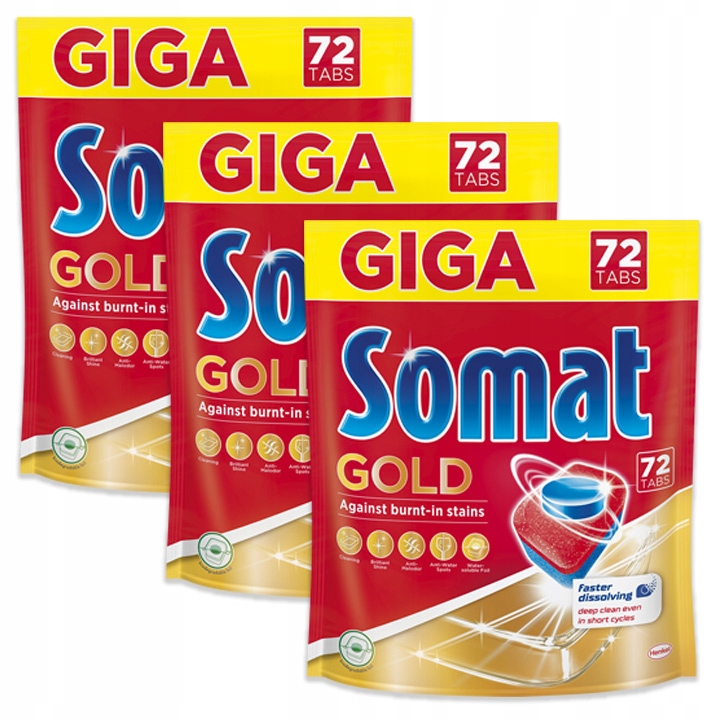 Somat Tablety pre umývačku riadu Gold 3x72 (216 ks)