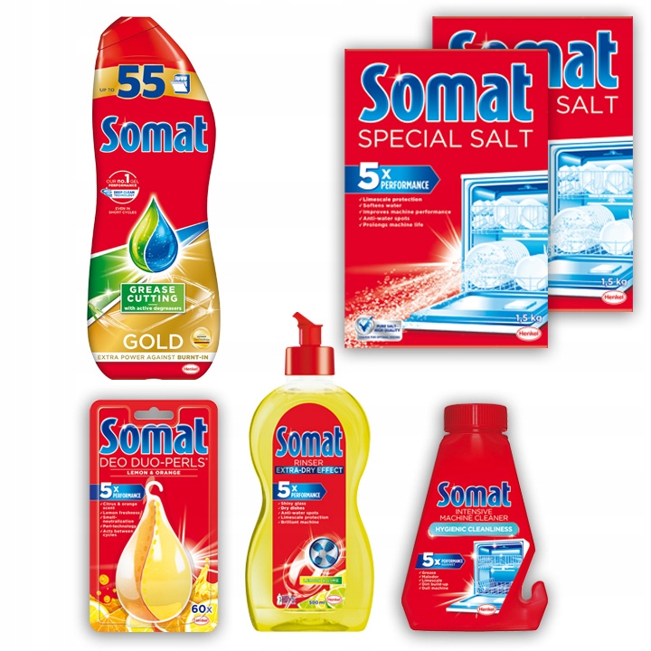 Somat Kit Gold 990ml Produkty pre umývačku riadu 6 ks