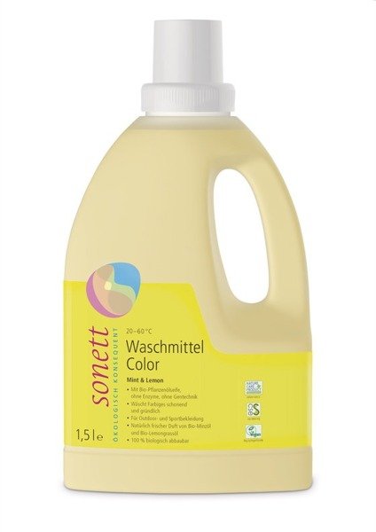 Prací gél - Sonett - Ekologická umývanie kvapalina 1,5 l farba