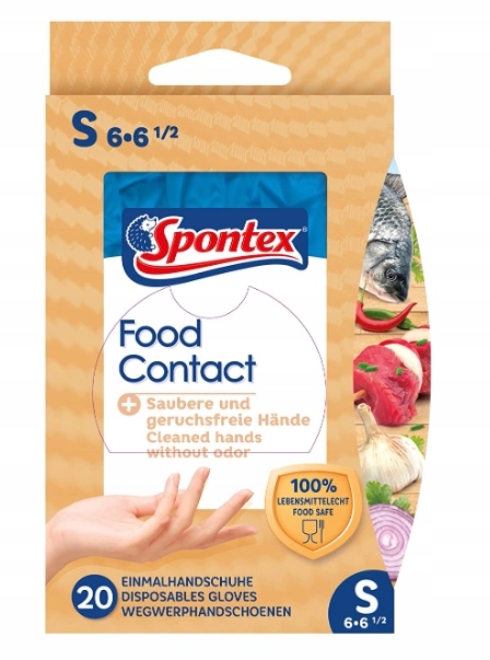 Spontex, jednorazové rukavice veľkosť s, 20 kusov