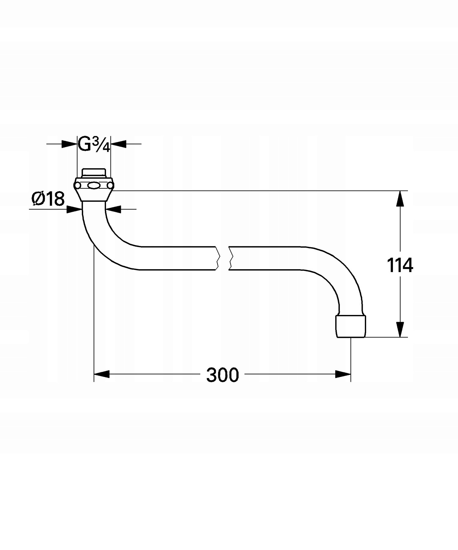 Výtlačok Grohe 13017000 3/4 palca s
