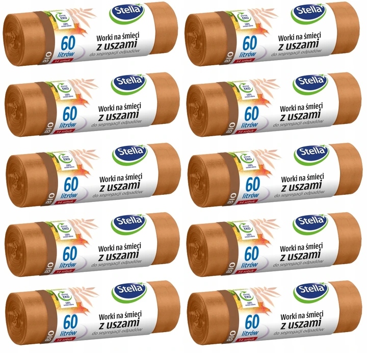 Stella Brown Tašky s oddeľovacími ušami 60l 10x14ks