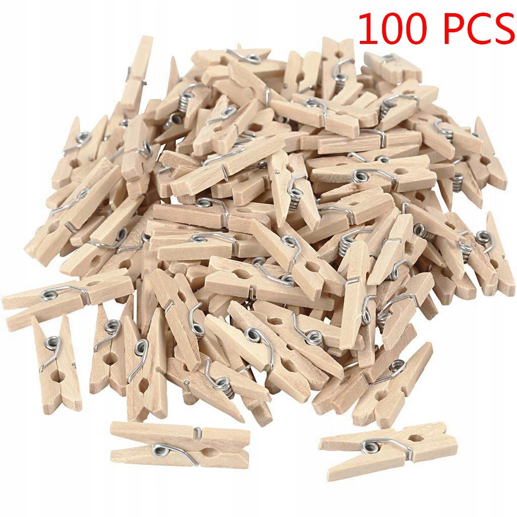 Štýl 100 kusov 5 cm mini prírodné drevené oblečenie