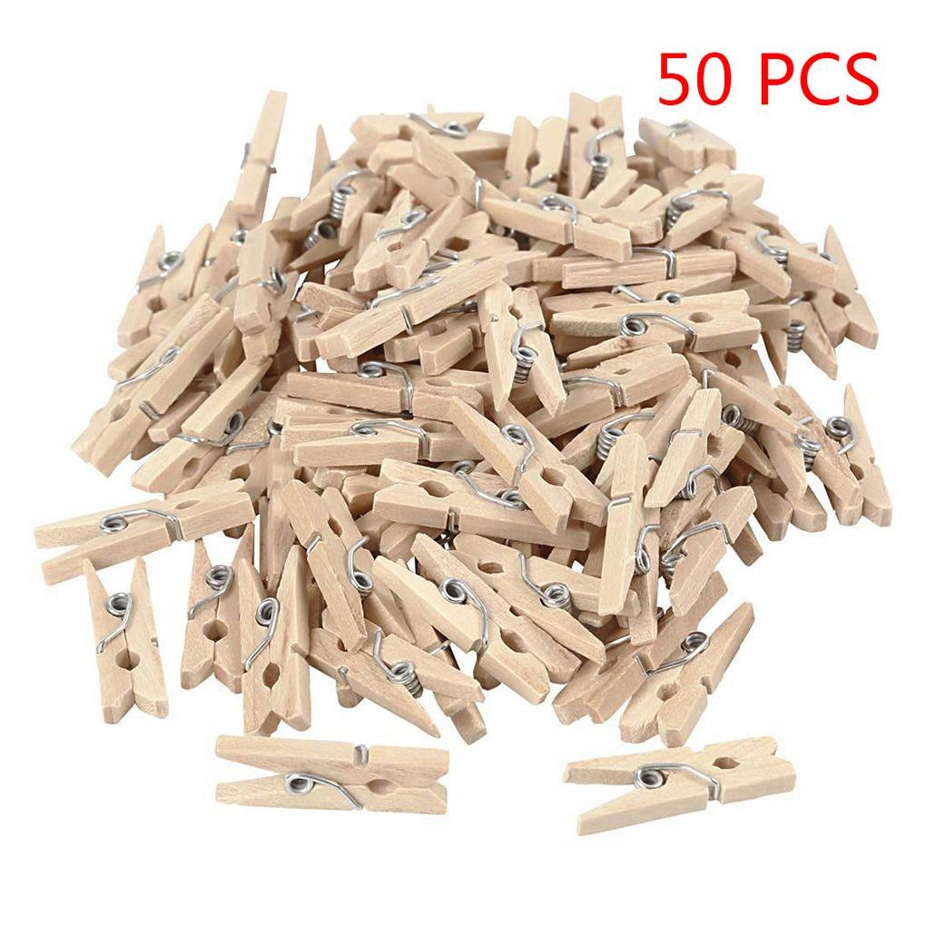 Štýl 50 kusov kusov. Prenosný drevený klip album
