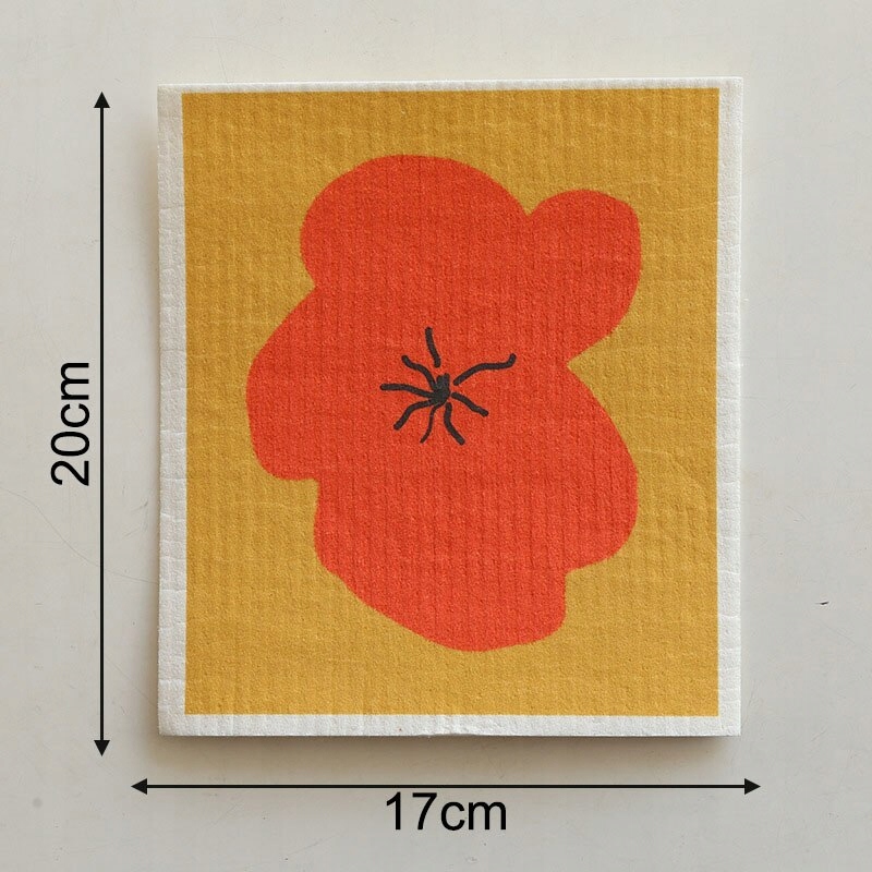 Štýl broskyňového kvetu 17*20 cm Čistiaci handričku