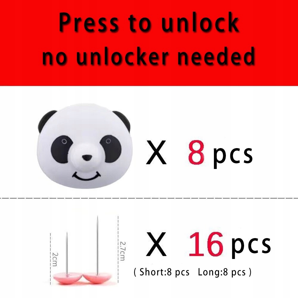 Štýl panda 8 kusov, držiak na prikrývku na prikrývku
