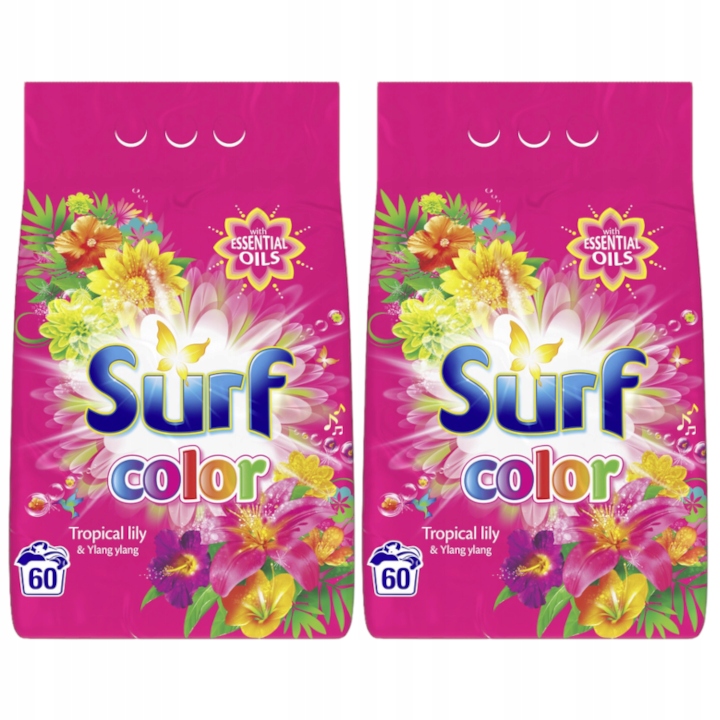 Prací prášok - Surf Color Tropical Lily Prášok 2x3,9KG (120PR)