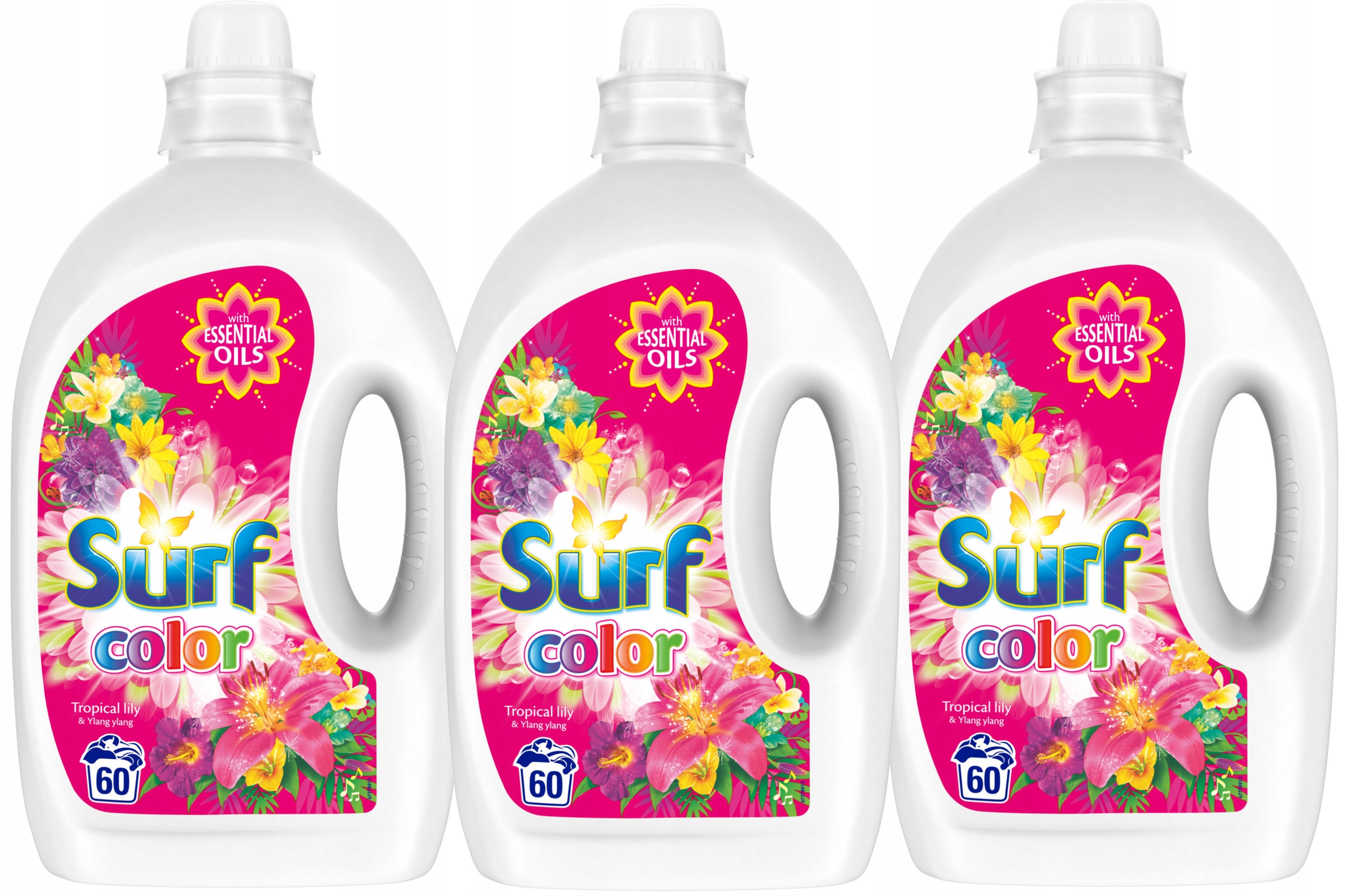 Prací gél - Surfovať farebné tropické lily umývanie gél 180PR 3x3l
