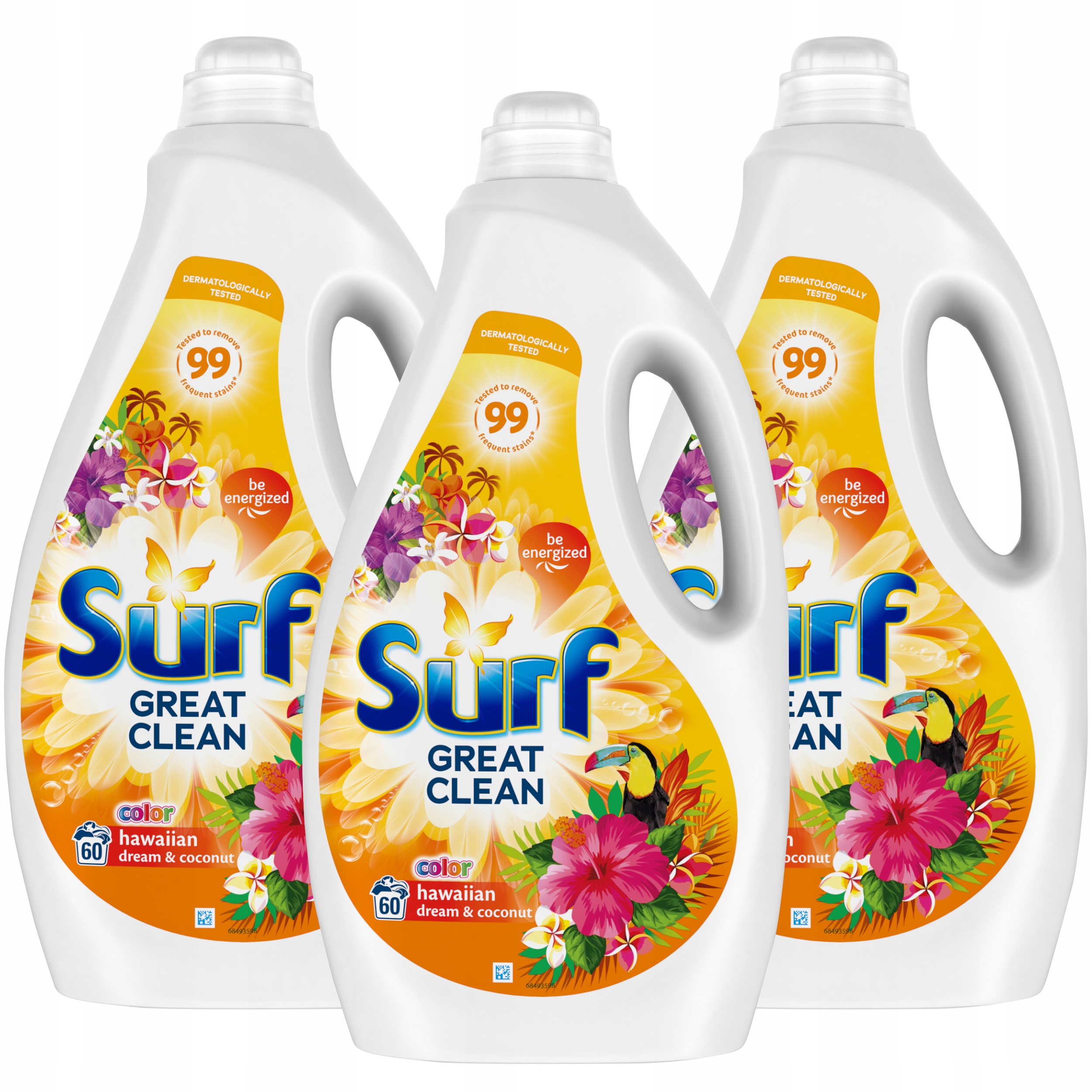 Prací gél - Surf Premývacia kvapalina Havajská spánková farba 3x3L 180PR