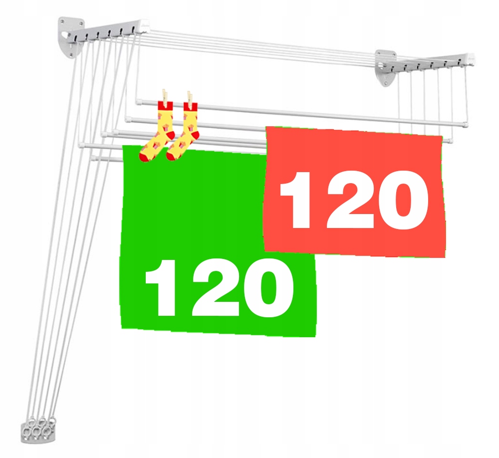 Nástenná sušička 120 Balkónová kúpeľňa